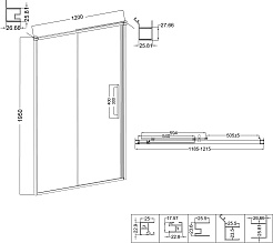 Niagara Душевая дверь в нишу Nova 120x195 NG-85-12TB – фотография-11